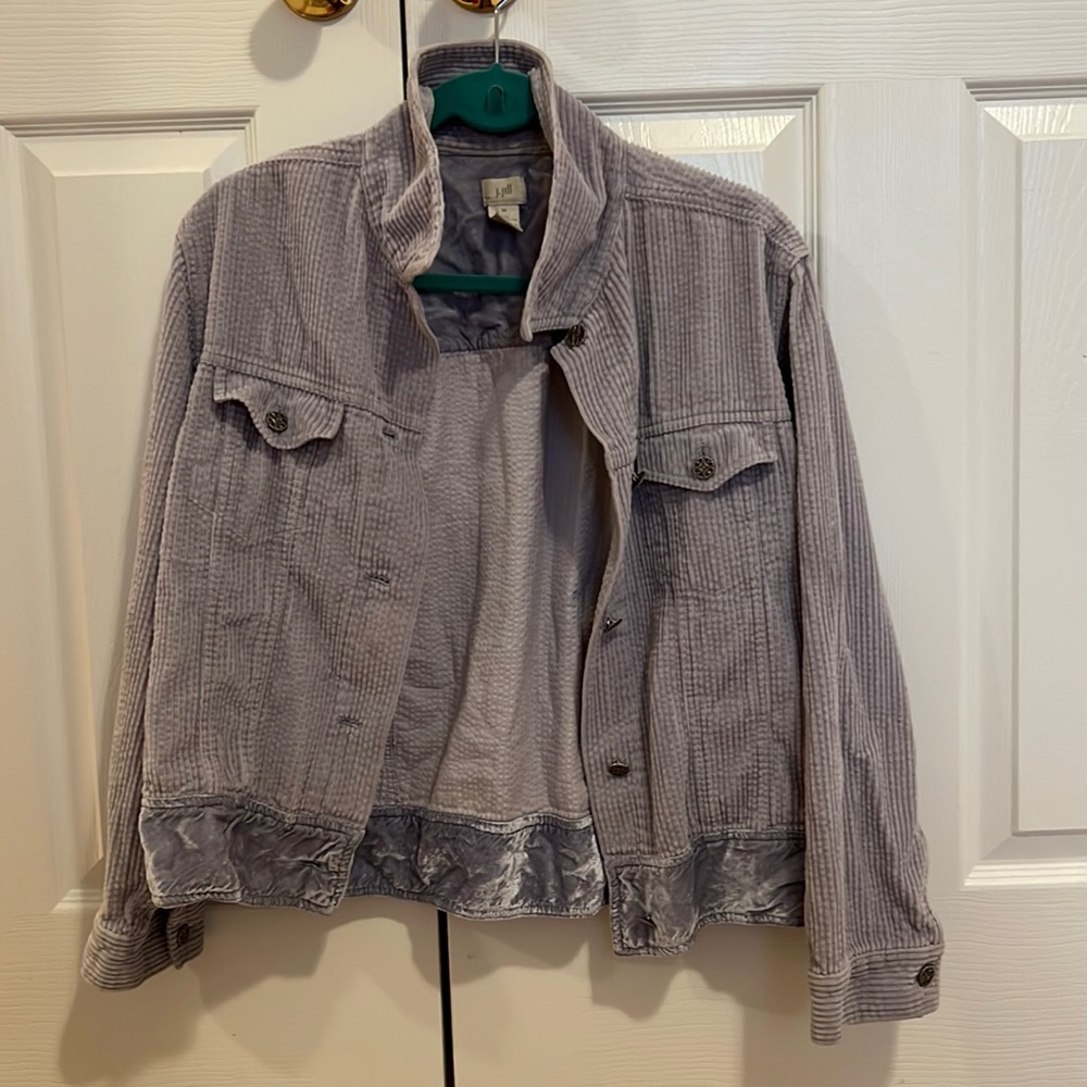 J. Jill Velvet Trim Jacket